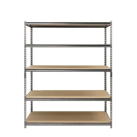 Muscle Rack 3-Tier Boltless Steel Garage Storage Shelving Unit, Silver Vein (72 in. W x 77 in. H ...