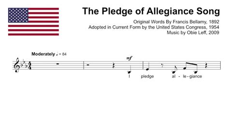 The Pledge of Allegiance Song - Instrumental With Lyrics - YouTube