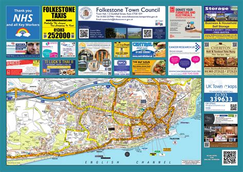 Folkestone sited map, uktownmaps