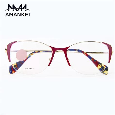 AMANKEI Butterfly Glasses Frame Women 2017 New Rimless Alloy Frames for ...