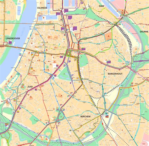 Antwerp city center map