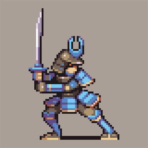 Samurai! #pixelart #pixelarts #pixelartist #pixelartapp #pixelart # ...