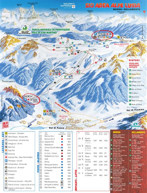 Alpe Lusia - Moena/Bellamonte Trail map - Freeride