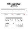 Metric imperial rulers centimeter and inch Vector Image