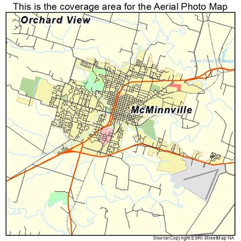 Aerial Photography Map of McMinnville, OR Oregon