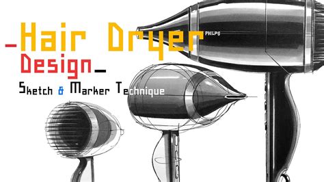 How to design sketch.....Hair dryer design - YouTube