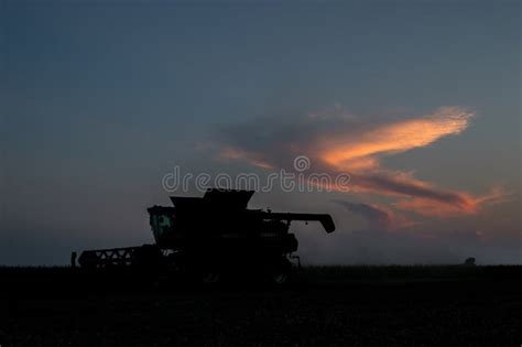 Silhouette - Combine Harvester Stock Image - Image of crop, farm: 2927743