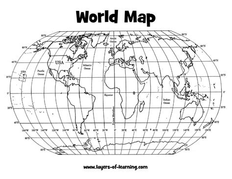 Printable World Map With Latitude And Longitude - Printable Maps