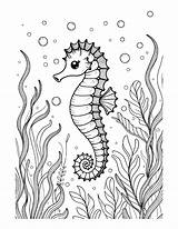 Free Seahorse Coloring Pages For Kids sketch template