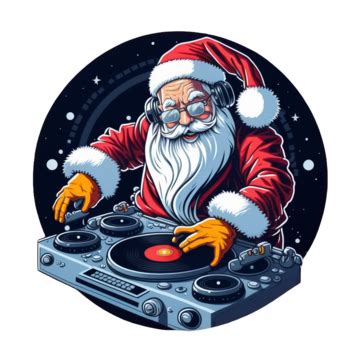 Dj Santa Claus, Santa Claus Dj, Dj Santa, Merry Christmas PNG Transparent Image and Clipart for ...