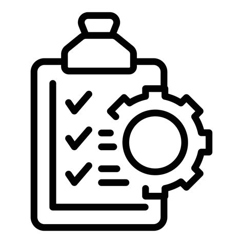 Productivity clip board icon outline vector. Work time 14941528 Vector ...