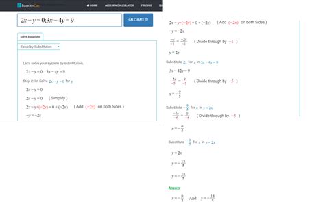 Simultaneous Equations Calculator With Steps