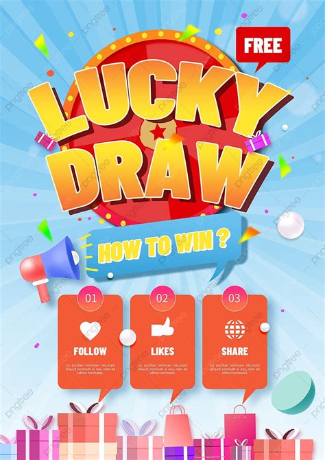 Gift Box Lucky Draw Promotion Poster Template Download on Pngtree