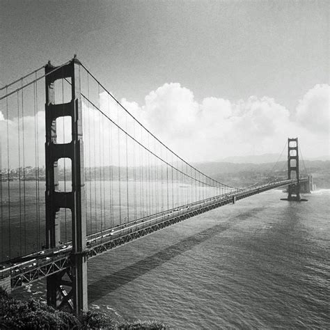 Black and White Photograph of the Golden Gate Bridge