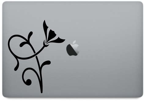 Flower Laptop Decal, Flower Decal, Floral Design Decal, Vinyl Decals ...