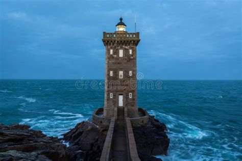 Kermorvan Lighthouse, Le Conquet, Bretagne, France Stock Photo - Image of beautiful, cliff ...