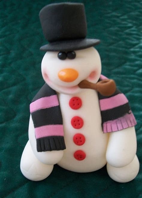 Fondant Snowman Cake Topper