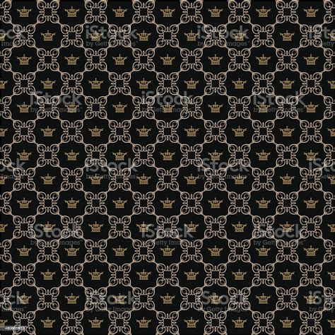 Black Wallpaper In Old Style Stock Illustration - Download Image Now - Backgrounds, Beauty ...