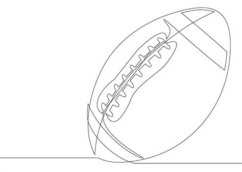 Premium Vector | American Football Ball.One continuous line drawing