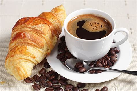 Image Coffee Croissant Grain Cup Food | Food, Breakfast photography ...