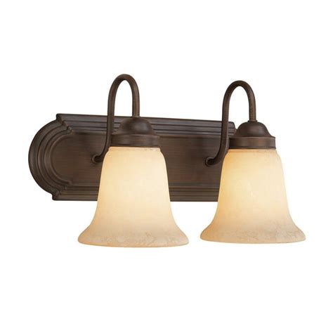 Millennium Lighting 2-Light 14-in Rubbed Bronze Bell Vanity Light in the Vanity Lights ...