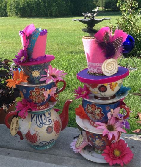 Pair of Mad Hatter Whimsical Stacked by EdieSChicCrafts on Etsy | Alice in wonderland birthday ...