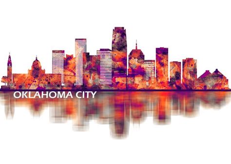 Stunning "Oklahoma City Skyline" Artwork For Sale on Fine Art Prints