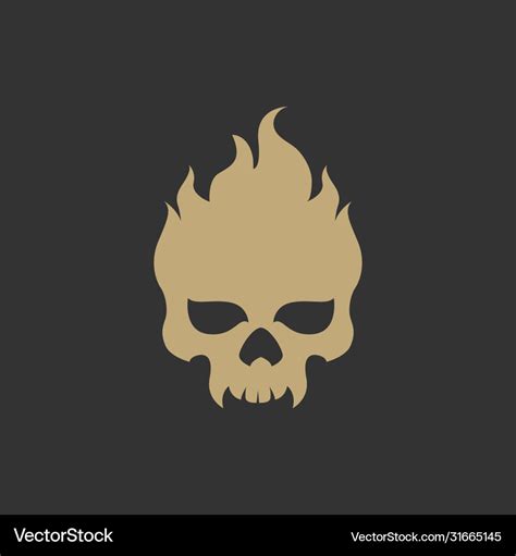 Ghost skull icon logo Royalty Free Vector Image