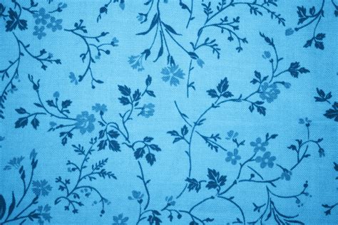 Sky Blue Floral Print Fabric Texture Picture | Free Photograph | Photos Public Domain