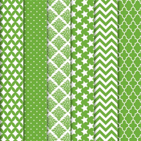 Green digital papers green scrapbooking green print pattern | Etsy