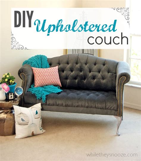 While They Snooze: How to Reupholster a Tufted Couch