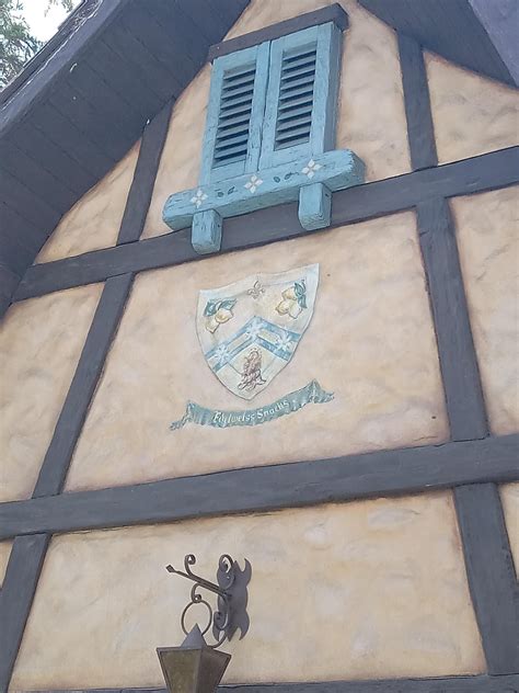 On the back side of Edelweiss Snacks in Disneyland. This is in no way good heraldry, but it gave ...