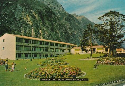 NEW ZEALAND - MILFORD HOTEL, MILFORD SOUND, SOUTH ISLAND -VINTAGE ...