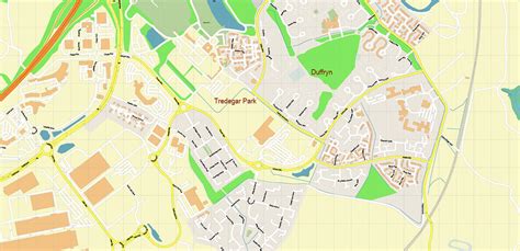 Newport UK PDF Vector Map: City Plan High Detailed Street Map editable Adobe PDF in layers