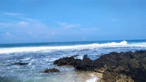 Beach in banten indonesia stock photo. Image of banten - 263886198