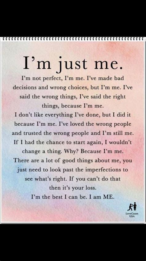 Love this! #ImJustMe | Inspirational quotes, Positive quotes, Short ...