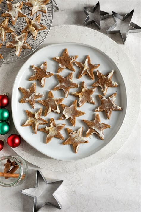 Cinnamon SunButter Star Cookies (Zimtsterne) Recipes - Flora & Vino