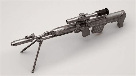 Dragunov SVU 3D Model MAX OBJ FBX | CGTrader.com