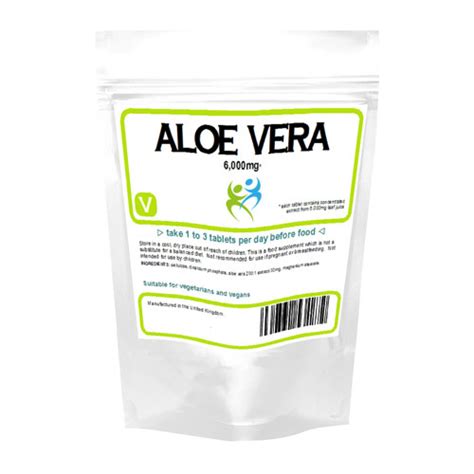 Aloe Vera Tablets - 6000mg (90 Tablets) - Zoom Health UK