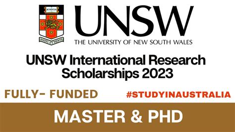 UNSW International Research Scholarships 2023 in Australia | Fully Funded