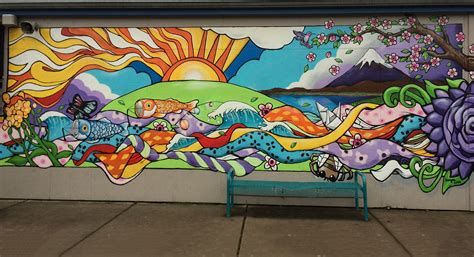 Yujin Gakuen Elementary | Japanese Immersion Public Elementary School | Murals street art, Mural ...