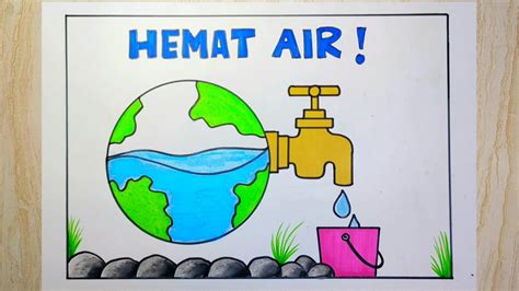 Poster hemat air yang bagus dan mudah - YouTube