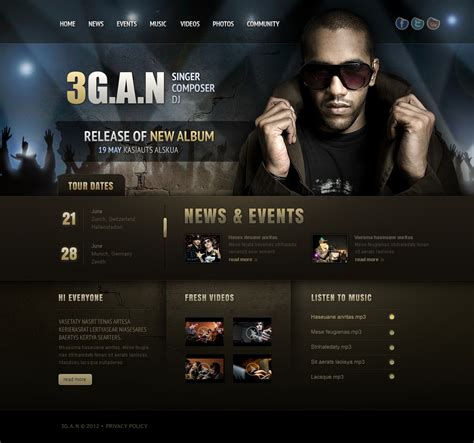 Singer Website Template #39734