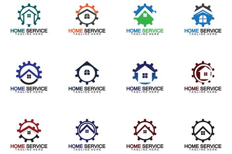 Home Service Logo Design Concept Graphic by kosunar185 · Creative Fabrica