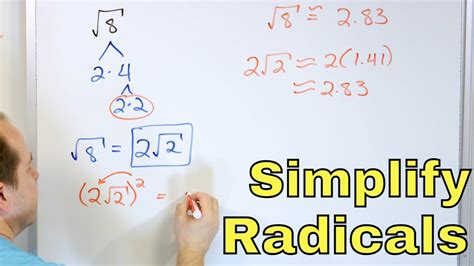 Simplifying Radicals in Math (Square Roots) - [8-4-7] - YouTube