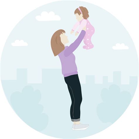 Woman holding baby 10097588 Vector Art at Vecteezy