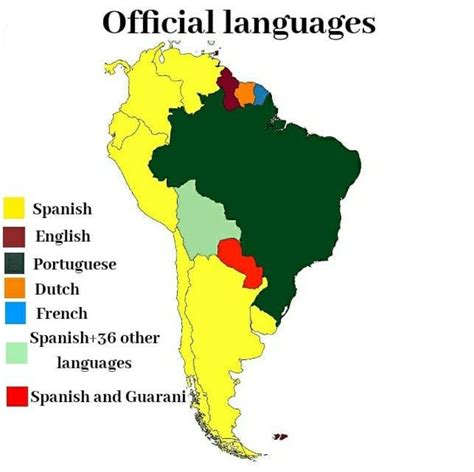 Language Map Of South America