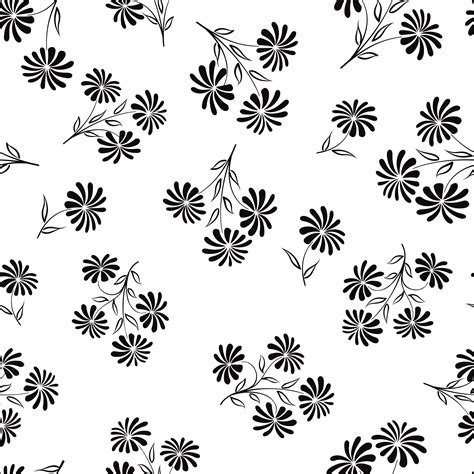 Floral seamless pattern. Flower background. Engraved texture 524655 Vector Art at Vecteezy