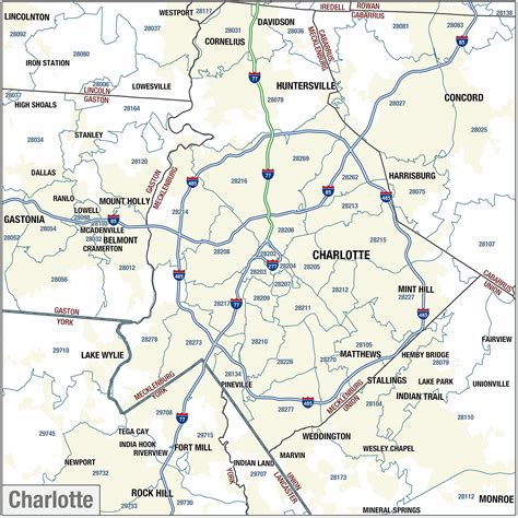 Zip Code Map Of Charlotte North Carolina - Robyn Christye