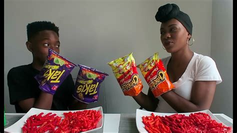 HOT CHEETOS AND TAKIS CHALLENGE - YouTube